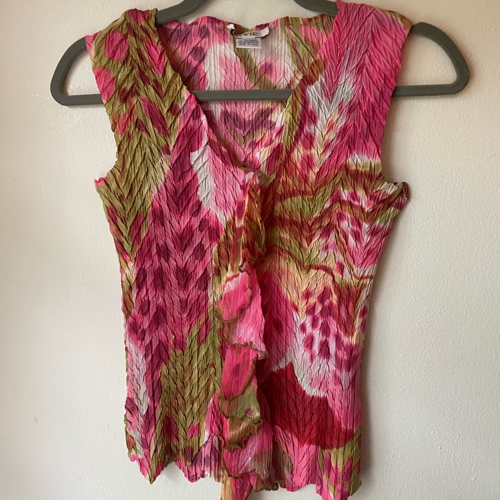 Cache Stretch Printed Top Size Small